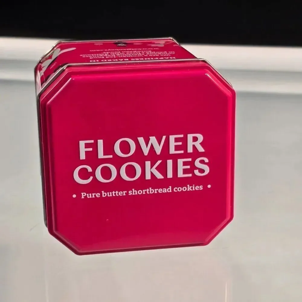 Belgian Boys Empty Tin Flower Cookies Box